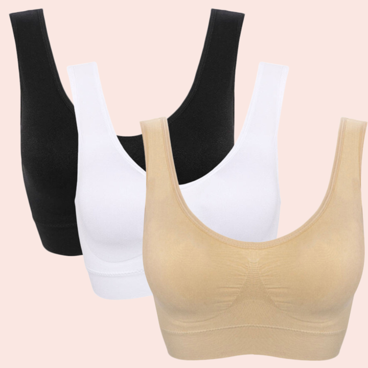 All Woman Large Pull-Over Seamless Bra Sizes Up to 56E (L, Ballet) :  : Fashion