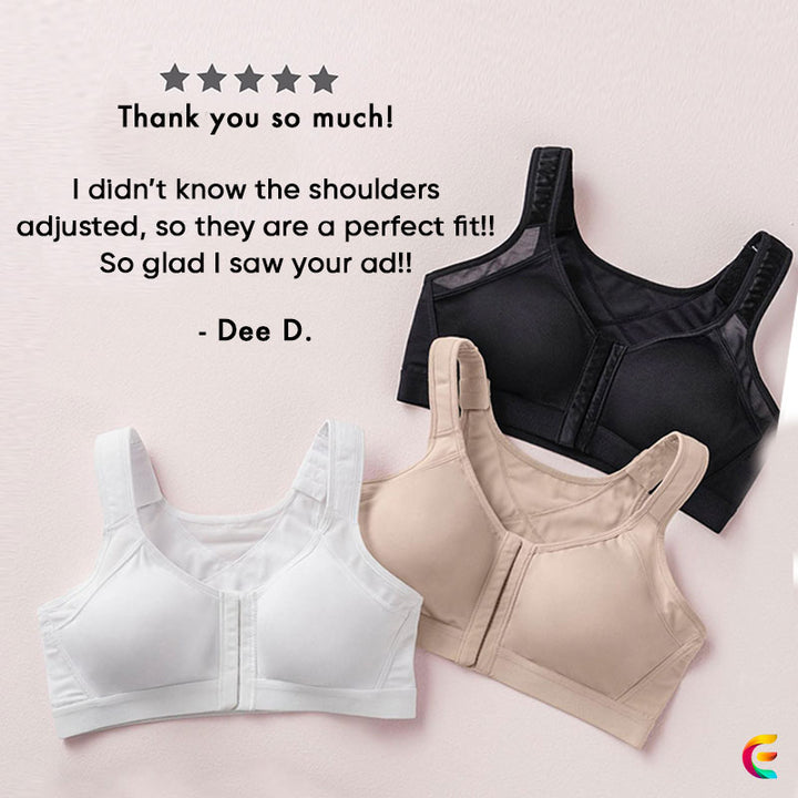 MERSARIPHY Women's Gathered Full Coverage Front Fastening Posture Corrector  Bra 