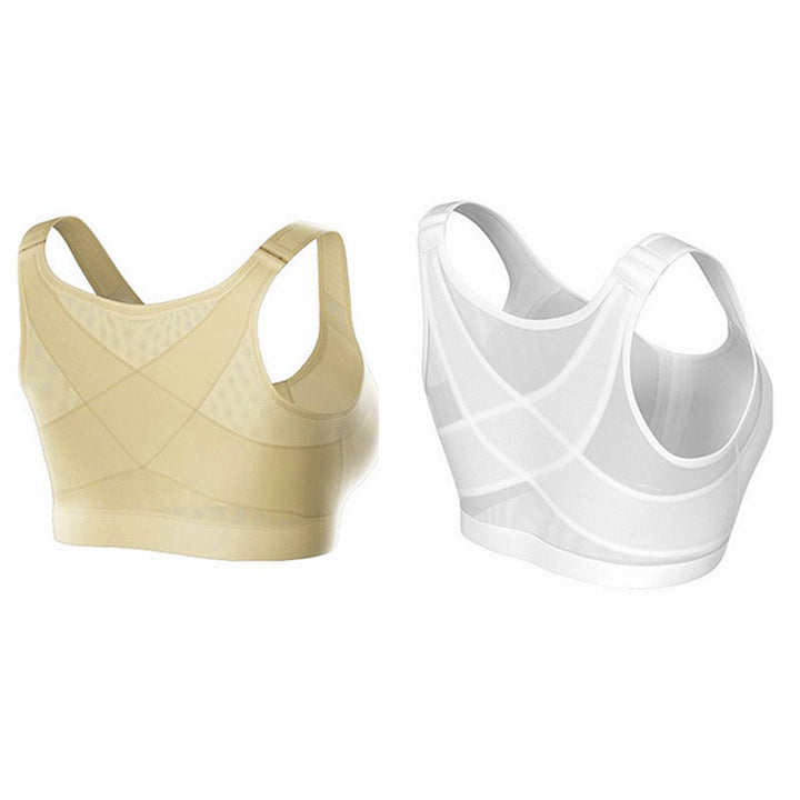 Women Sport Bra Top Posture Corrector Padded Bra Wireless Back Support  Female Brassiere Fitness Yoga Bra Underwear (Color : White, Size : Large)